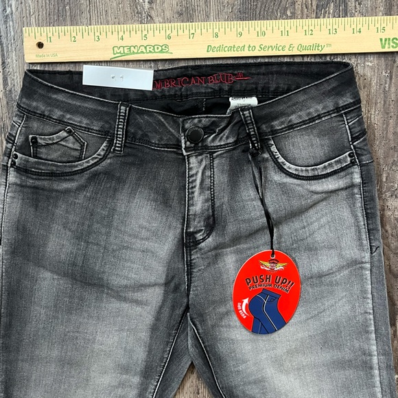 American Blue Jeans Women’s Better Butt Grey Wash Skinny Leg NWT Various Sizes - Picture 9 of 12